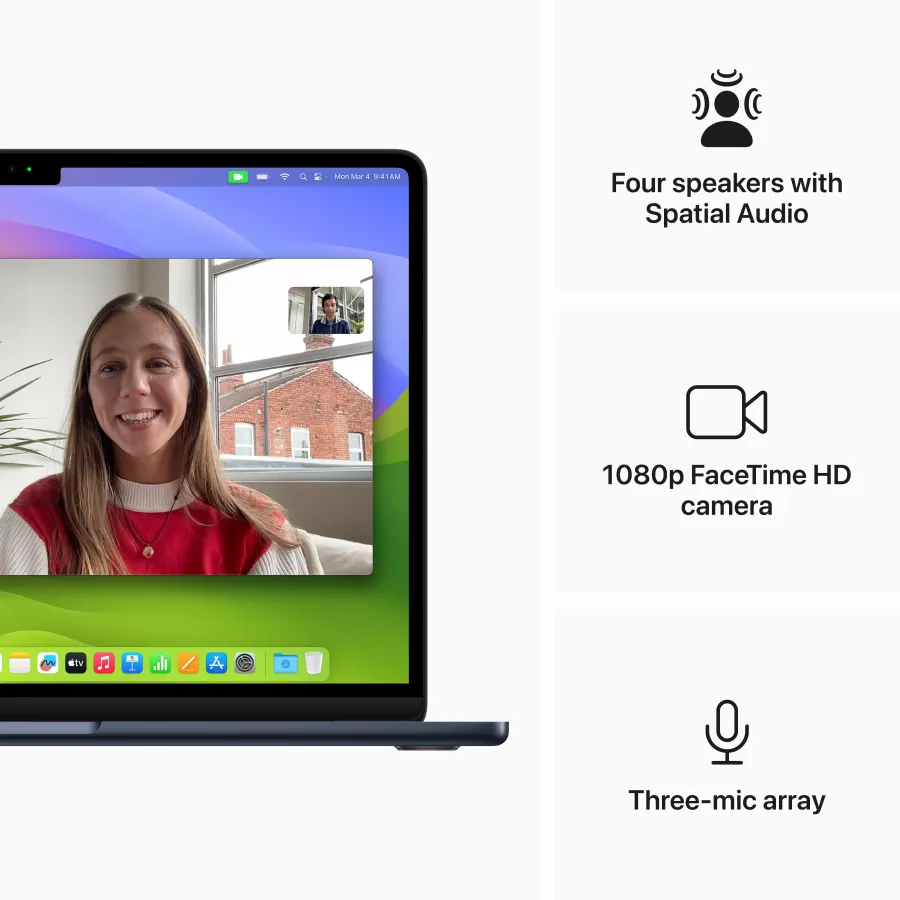 MacBook Air 13.6"  M3 (8C CPU/8C GPU), 8 GB, 256 GB, Midnight — Image №6