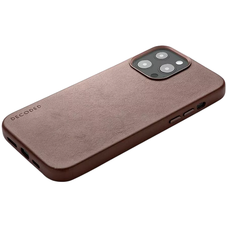 DECODED Case Leather Case with MagSafe, Brown for iPhone 13 Pro — Image №3