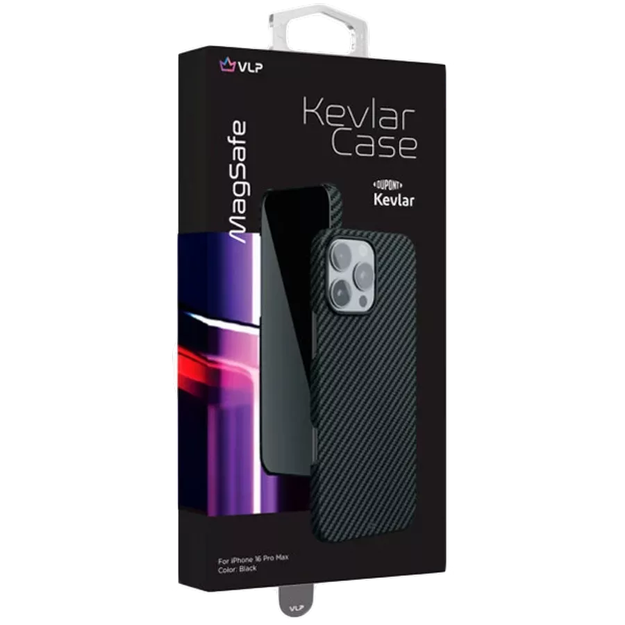 Protective Case VLP Kevlar Case with MagSafe Black for iPhone 16 Pro Max — Image №3