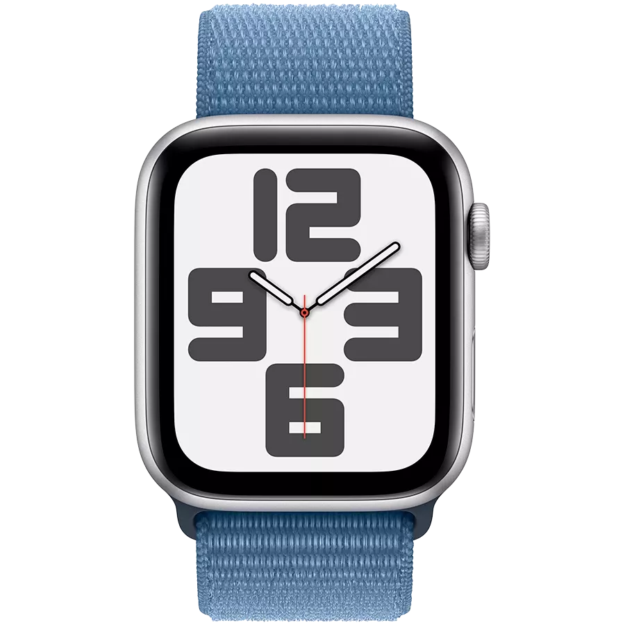 Apple Watch SE GPS Gen.2 (2023), 44мм, Серебристый, Winter Blue Sport Loop — Изображение №2
