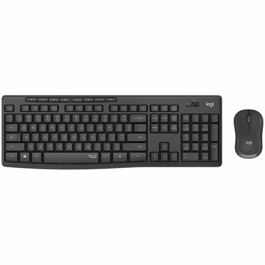 LOGITECH MK295 Silent Πληκτρολόγιο, Ασύρματο, Γραφίτης, Διεθνή Αγγλικά/US English — Εικών №1