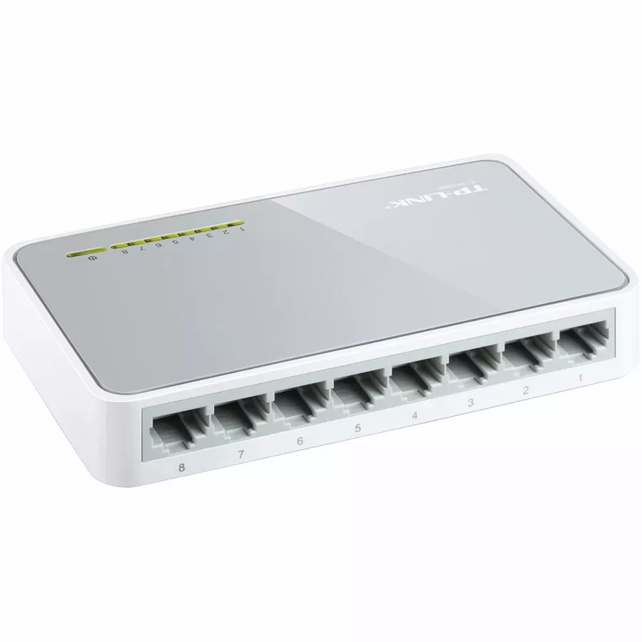 TP-Link 8-port 10/100M mini Desktop Switch, 8 10/100M RJ45 ports, Plastic case — Image №4 TP-Link 8-port 10/100M mini Desktop Switch, 8 10/100M RJ45 ports, Plastic case — Image №4