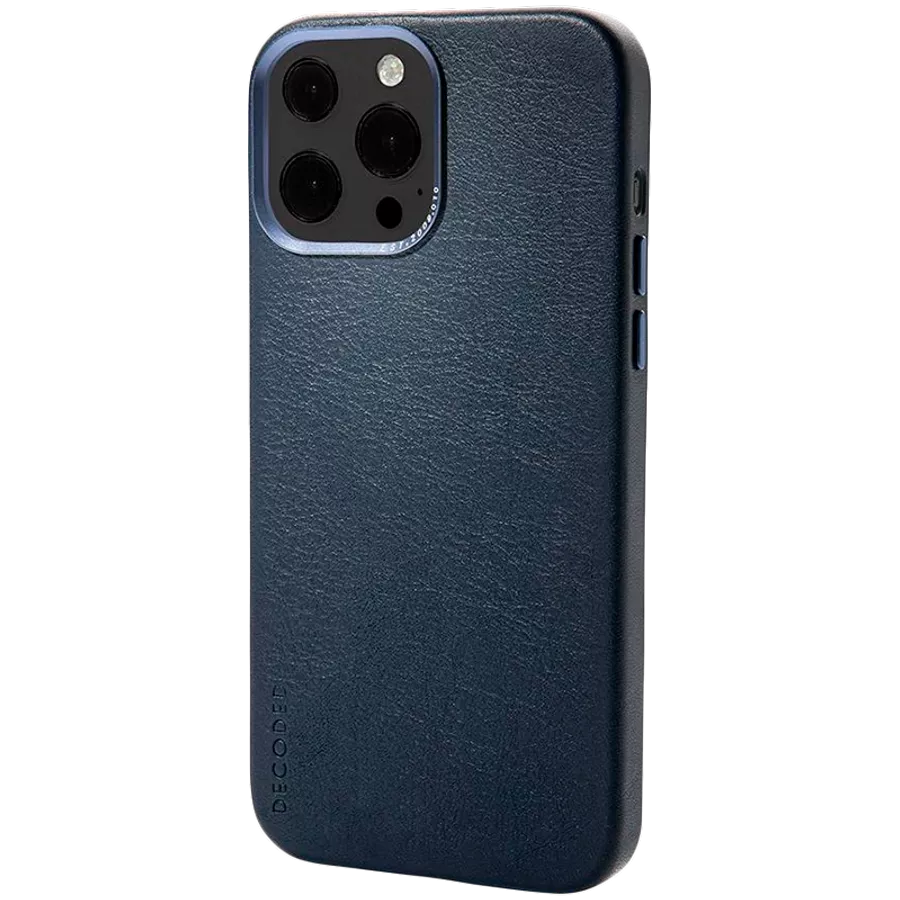 DECODED Case Leather Case with MagSafe, Navy for iPhone 13 Pro — Image №2