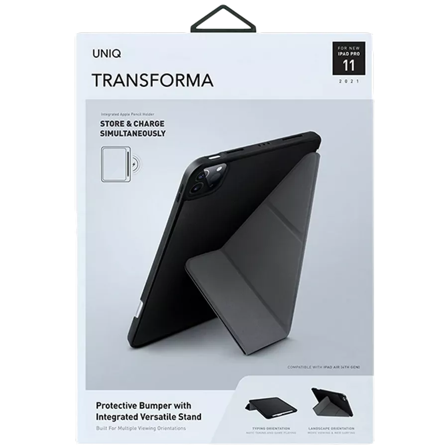 UNIQ Кейс кітапшасы Transforma  Қара for iPad Pro 11 дюймдік (3-ші ұрпақ) — image №1