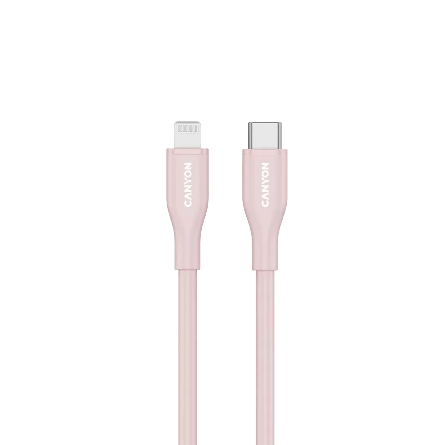 CANYON Lightning Cable, 1 m, Pink — Image №2