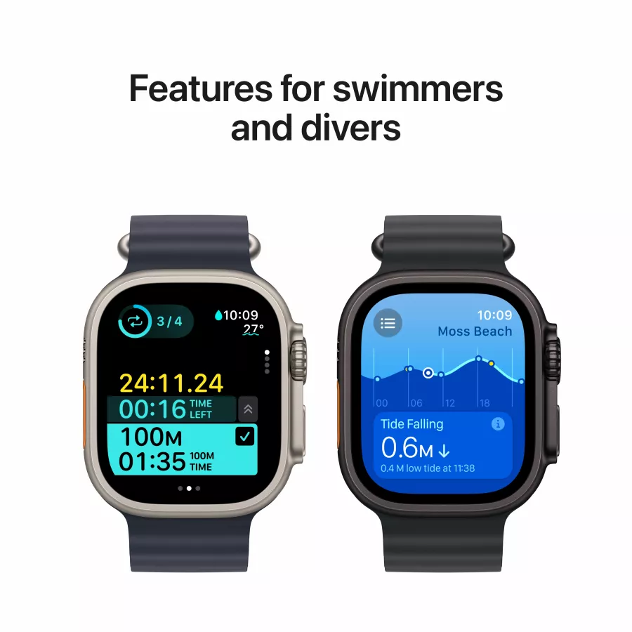 Apple Watch Ultra 2 2024, 49mm, Natural Titanium, Blue Trail Loop, S/M — Image №5
