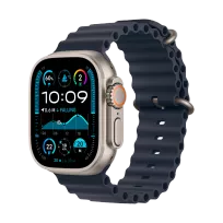 Apple Watch Ultra 2 2024  Navy Ocean Band, 49mm, Natural Titanium