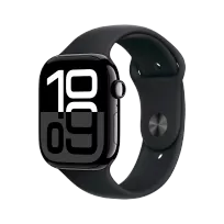 Apple Watch Series 10 GPS  Black Sport Band, M/L, 46mm, Jet Black