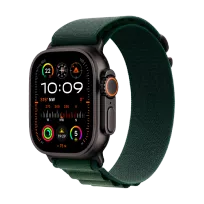 Apple Watch Ultra 2, 49мм, Black Titanium, Dark Green Alpine Loop, M