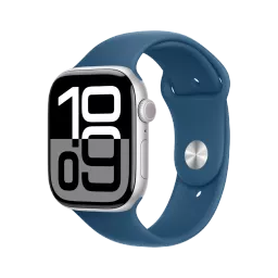 Apple Watch Series 10 GPS  Denim Sport Band, S/M, 42мм, Серебристый