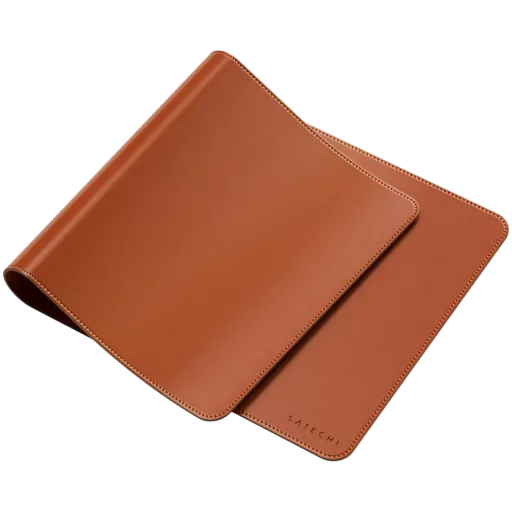 SATECHI , Brown|EnglishVegan-Leather Premium Desk MatEnglish|