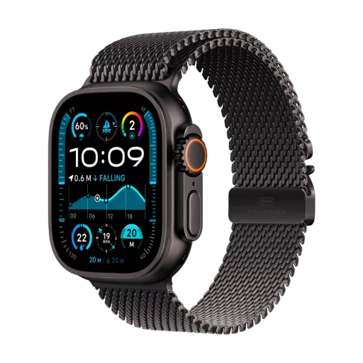 Apple Watch Ultra 2 2024  Черная титановая Milanese петля, М, 49мм, Black Titanium