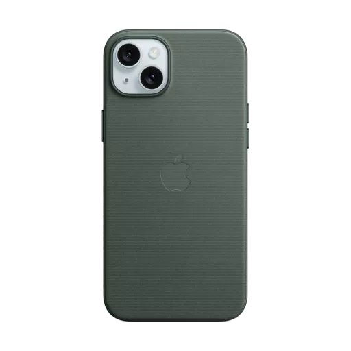 APPLE Чехол FineWoven Case с MagSafe Evergreen для iPhone 15 Plus