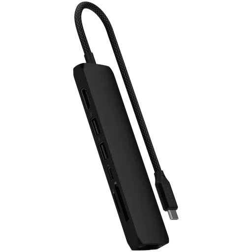 SATECHI  Slim 7 Multiport  Multiport Adapter  Black