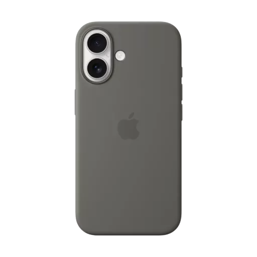 APPLE силиконовый чехол с MagSafe Stone Gray для iPhone 16