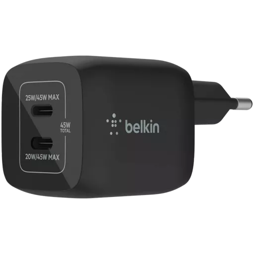 Адаптер питания BELKIN 2*USB-C, 45 Вт
