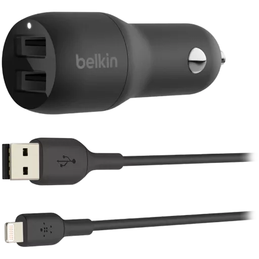 Автомобильный адаптер BELKIN 2*USB Тип A, 24 Вт