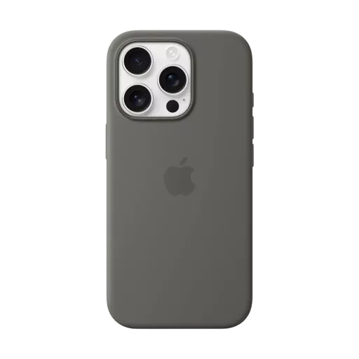 APPLE силиконовый чехол с MagSafe Stone Gray для iPhone 16 Pro