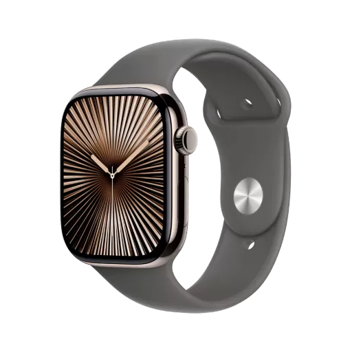 Apple Watch Series 10 GPS + Cellular Stone Grey Sport Band, M/L, 46mm, Natural